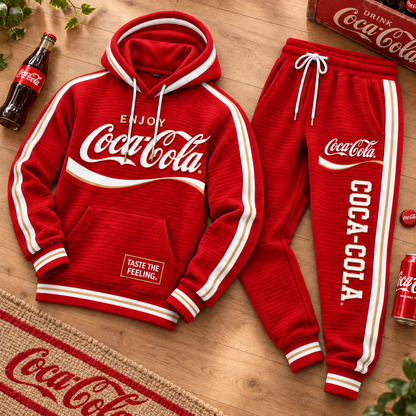 Cola Taste The Feeling All Over Printed Hoodie And Sweatpants Set V2