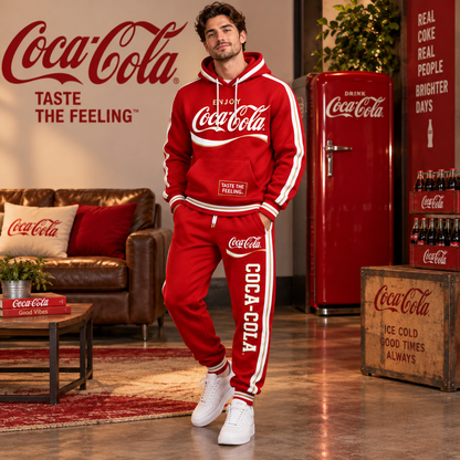 Cola Taste The Feeling All Over Printed Hoodie And Sweatpants Set V2