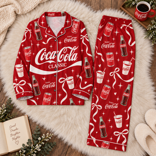 Cola Classic Pajamas Set, Cola Taste The Feeling Set