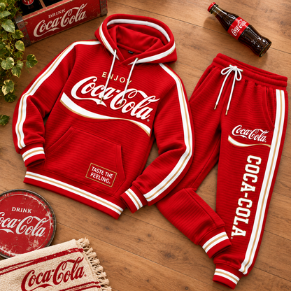 Cola Taste The Feeling All Over Printed Hoodie And Sweatpants Set V2