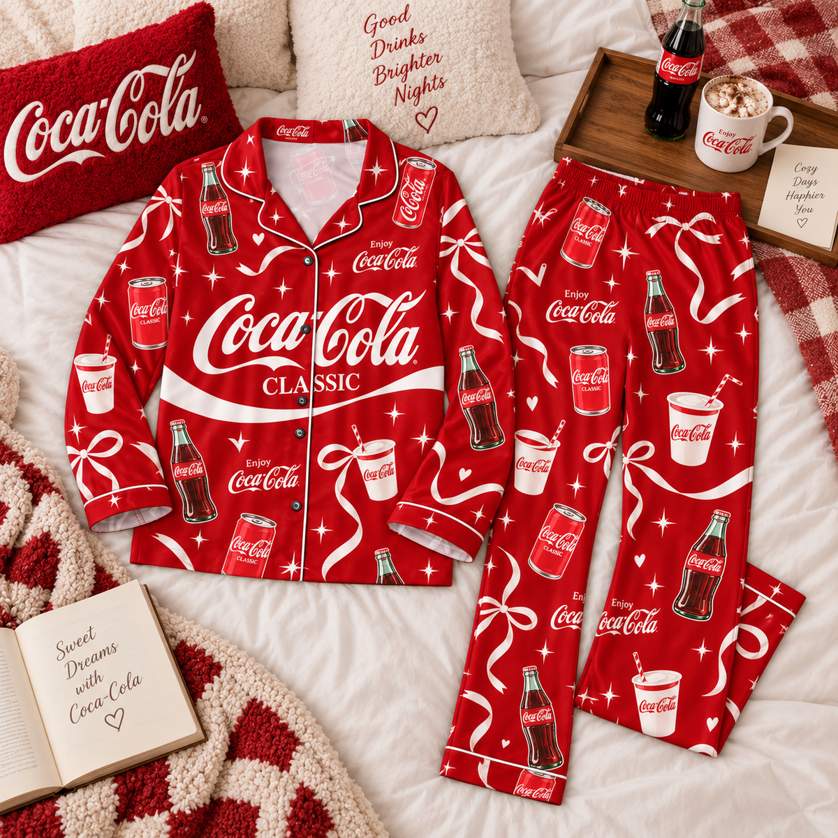 Cola Classic Pajamas Set, Cola Taste The Feeling Set