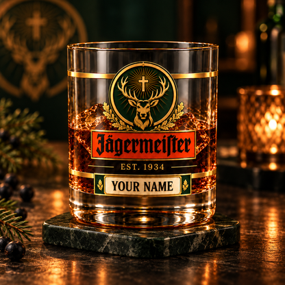 Jagermeist EST. 1934 Glass , Personalized Jagermeist Glass