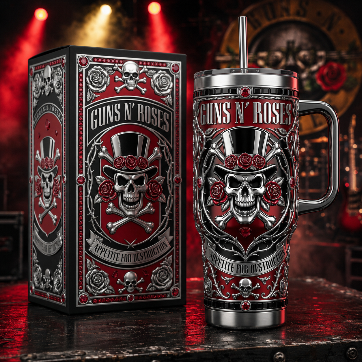 GNR Appetite for Destruction Insulated Tumbler 30oz , GNR Tumbler 40oz
