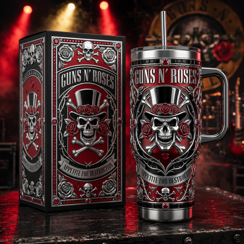 GNR Appetite for Destruction Insulated Tumbler 30oz , GNR Tumbler 40oz