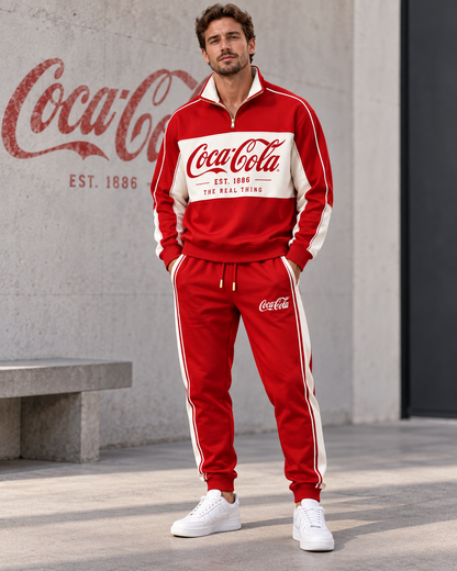 Cola The Real Thing EST. 1886 Stand Collar Zip Set