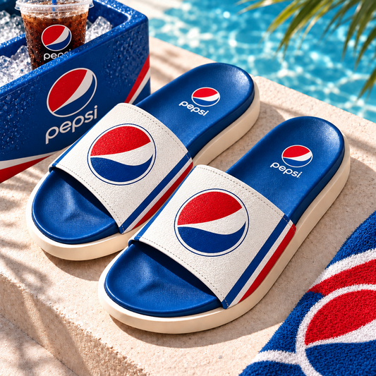 Pepsi Custom Leather Sandals