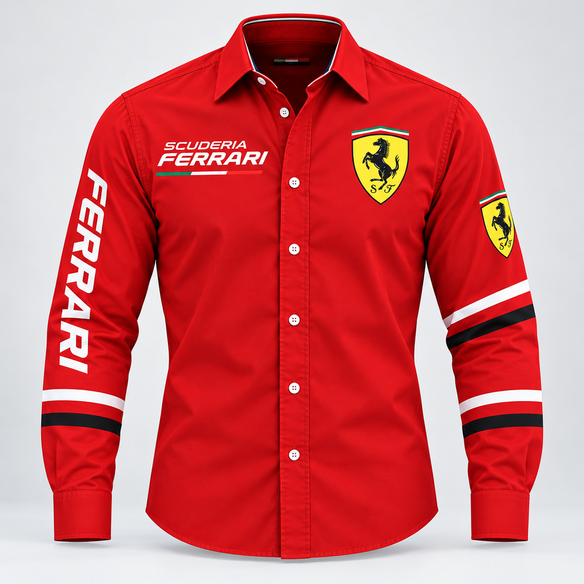 Scuderia Ferrar Racing Luxury Button-Up Shirt