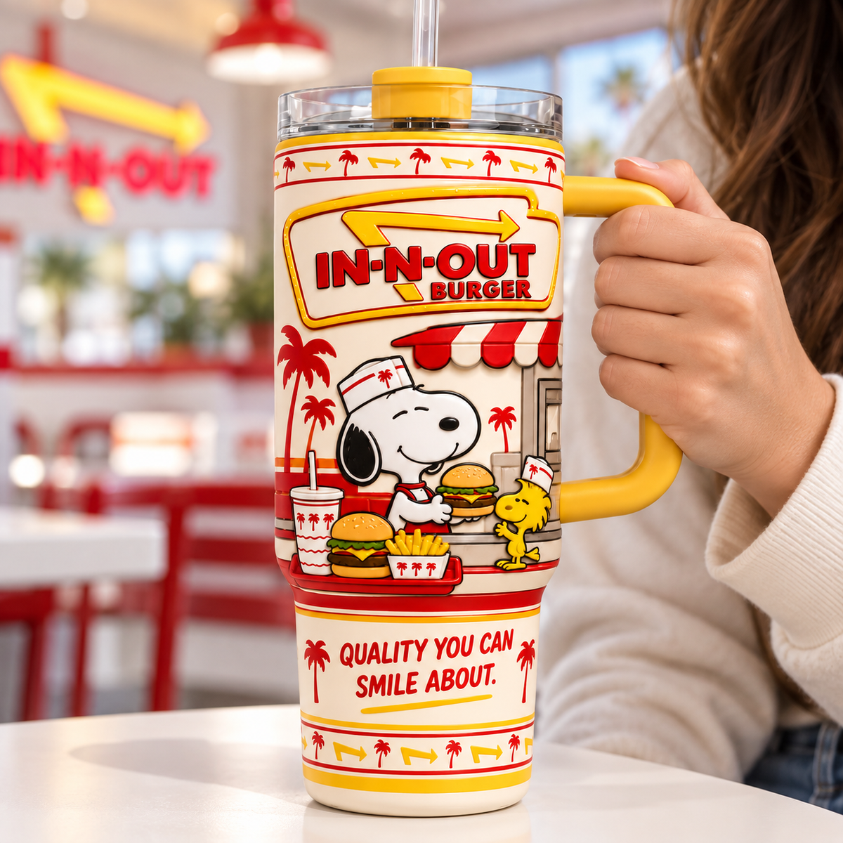 Snoopi And In-N-Out Burger Insulated Tumbler 30oz , In-N-Out Burger Tumbler 40oz