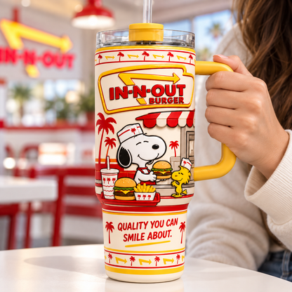Snoopi And In-N-Out Burger Insulated Tumbler 30oz , In-N-Out Burger Tumbler 40oz