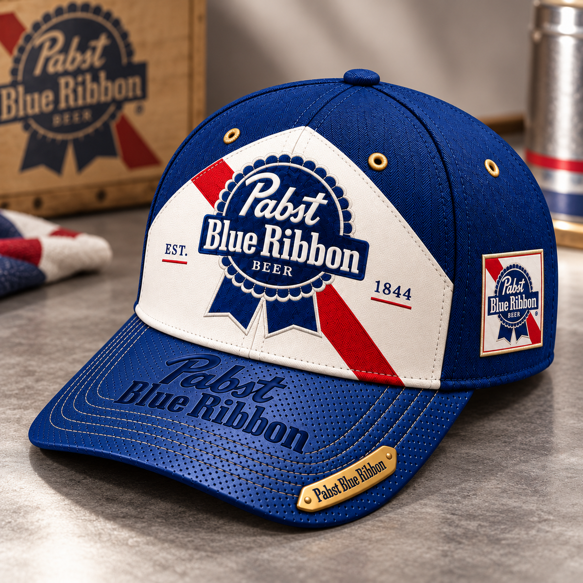Pst Blue Ribbn Cap, Pst Blue Ribbn Vintage Cap