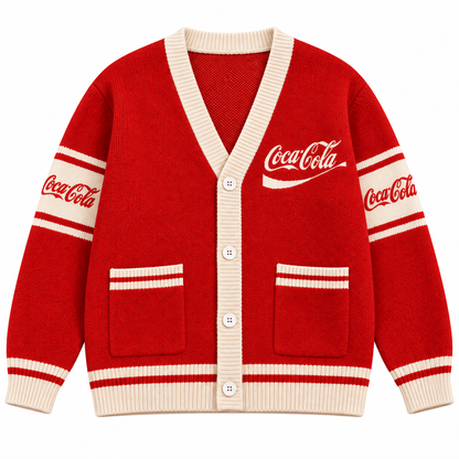 Cola Classic Cardigan – Cozy Vintage Cola Sweater