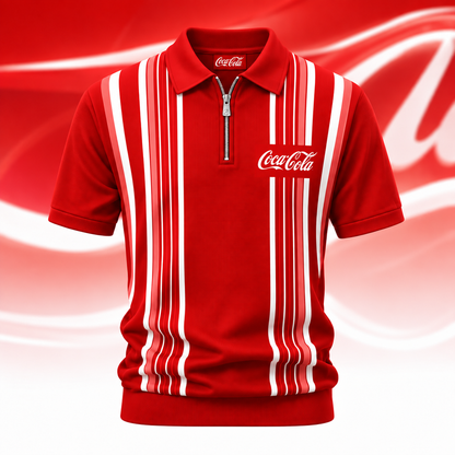 Cola Classic All Over Printed Zip-Polo and Sweatpants Set