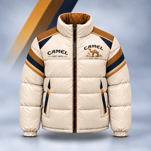 Camel EST. 1913 Puffer Jacket , Camel Windproof Puffer Jacket