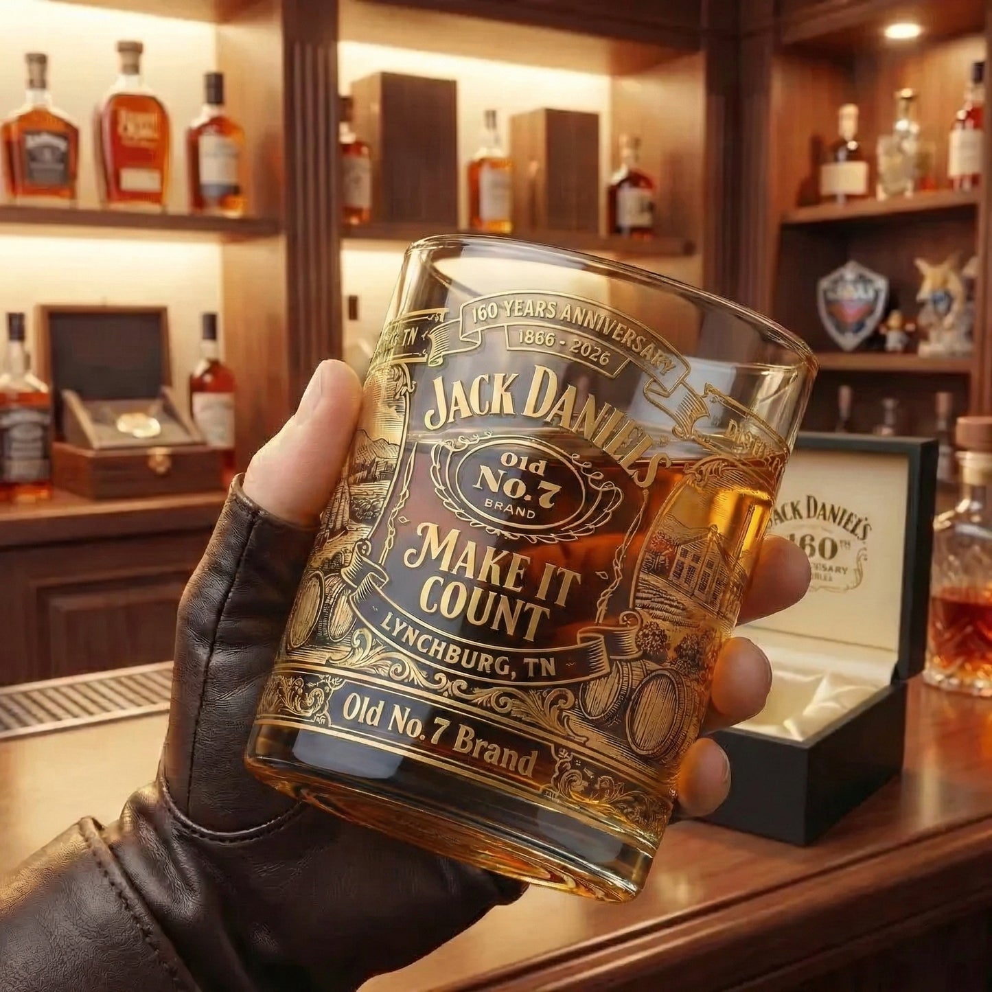Jack Dani 160TH Anniversary Glass , Jack Dani Glass