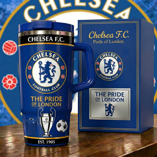 Chelsea FC 2026 Insulated Tumbler 30oz , Chelsea FC Premier League Tumbler 40oz