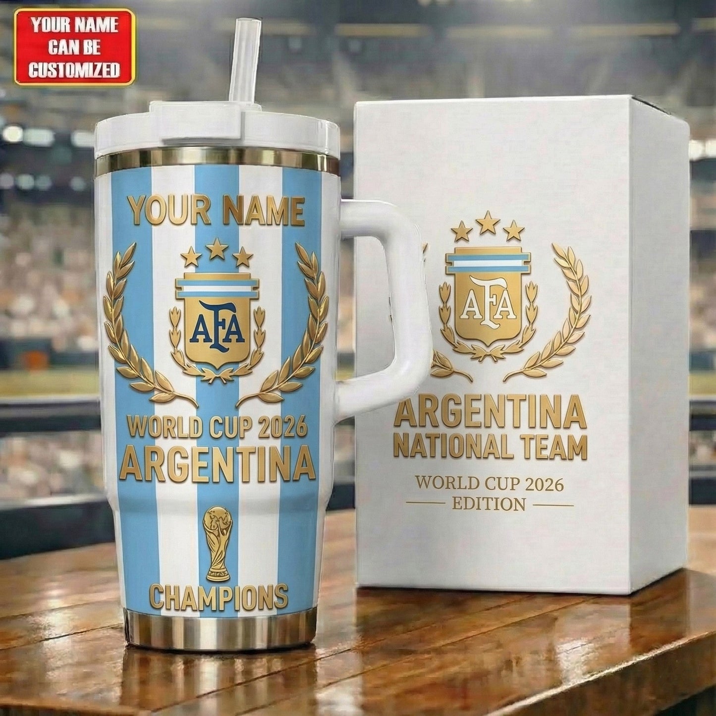 Personalized Argentina FF WC 2026 Insulated Tumbler 40oz