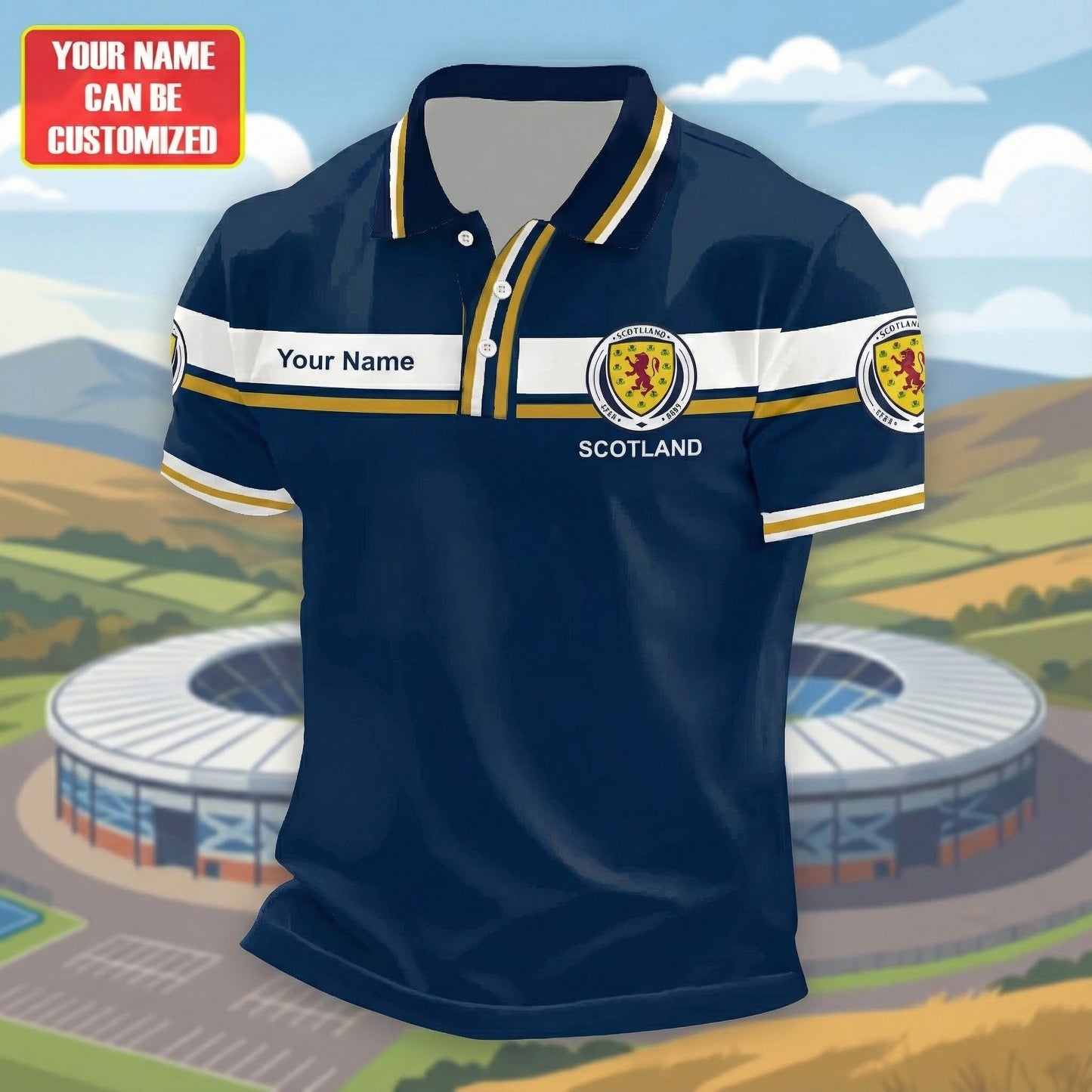 Personalized Scotland Polo , Scotland Shirt , Scotland WC 2026 Shirt
