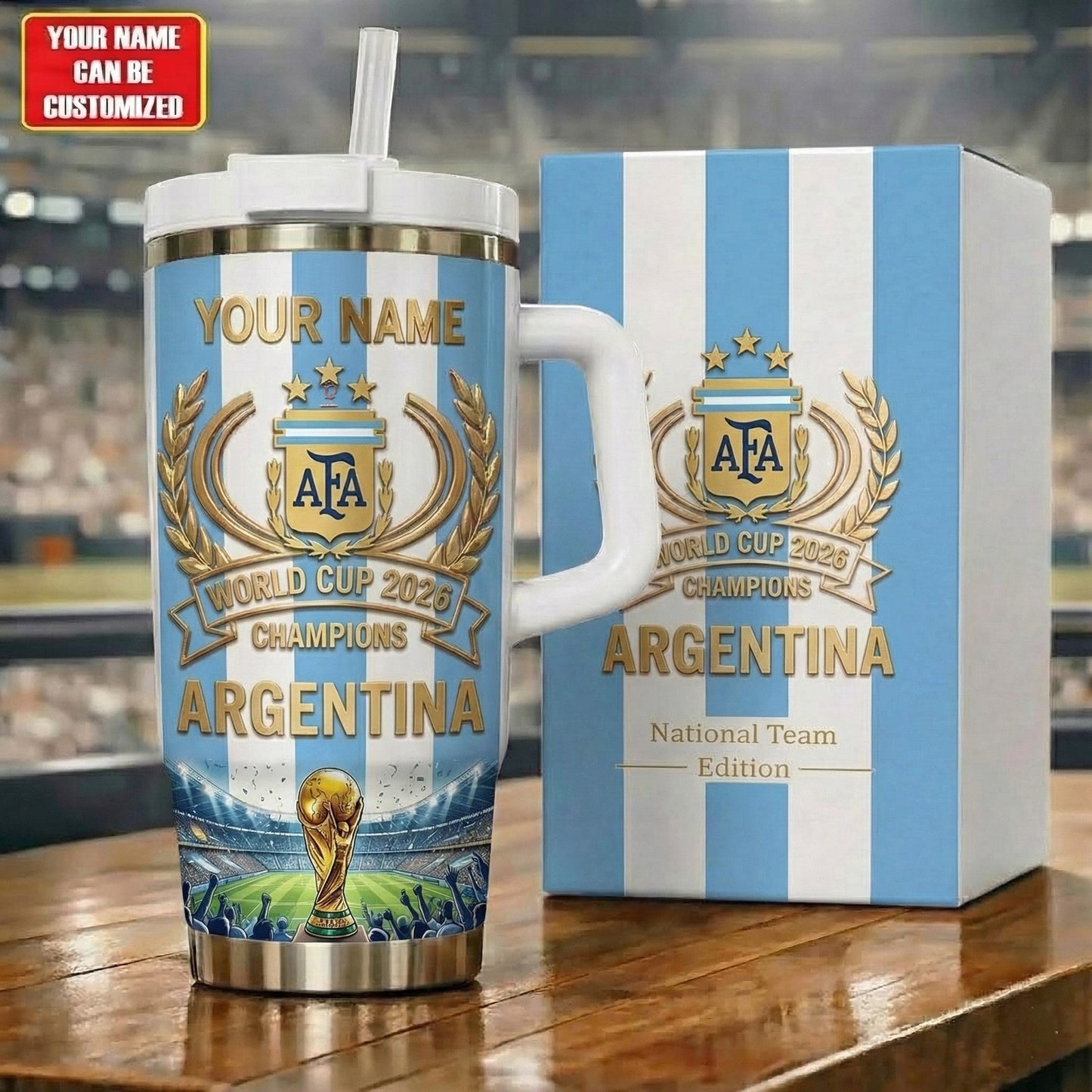 Personalized Argentina FF WC 2026 Insulated Tumbler 40oz