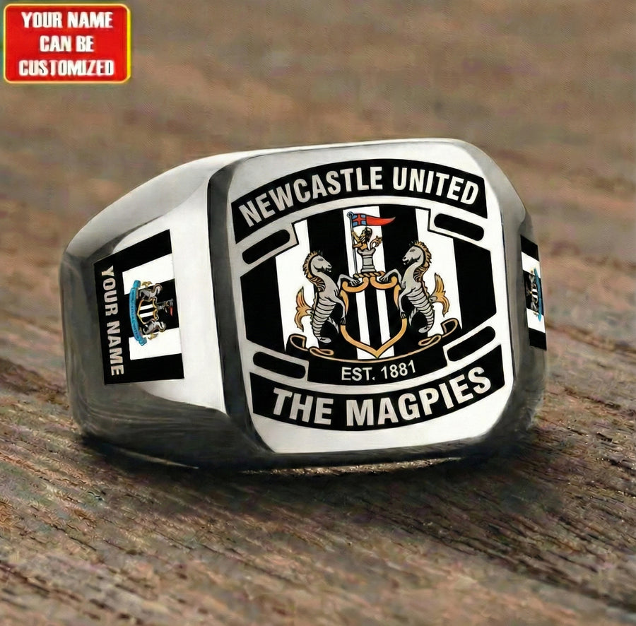 Personalized Newcastle FC Custom Name Classic Design Ring