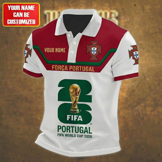 Personalized Portugal Polo V2 , Portugal Shirt , Portugal WC 2026 Shirt