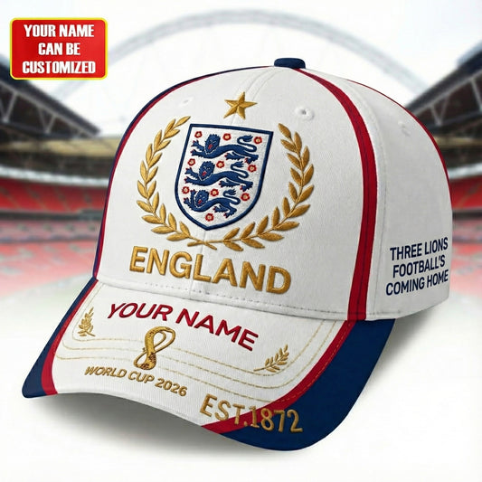 Personalized England 1872 Cap , England WC 2026 Vintage Classic Cap