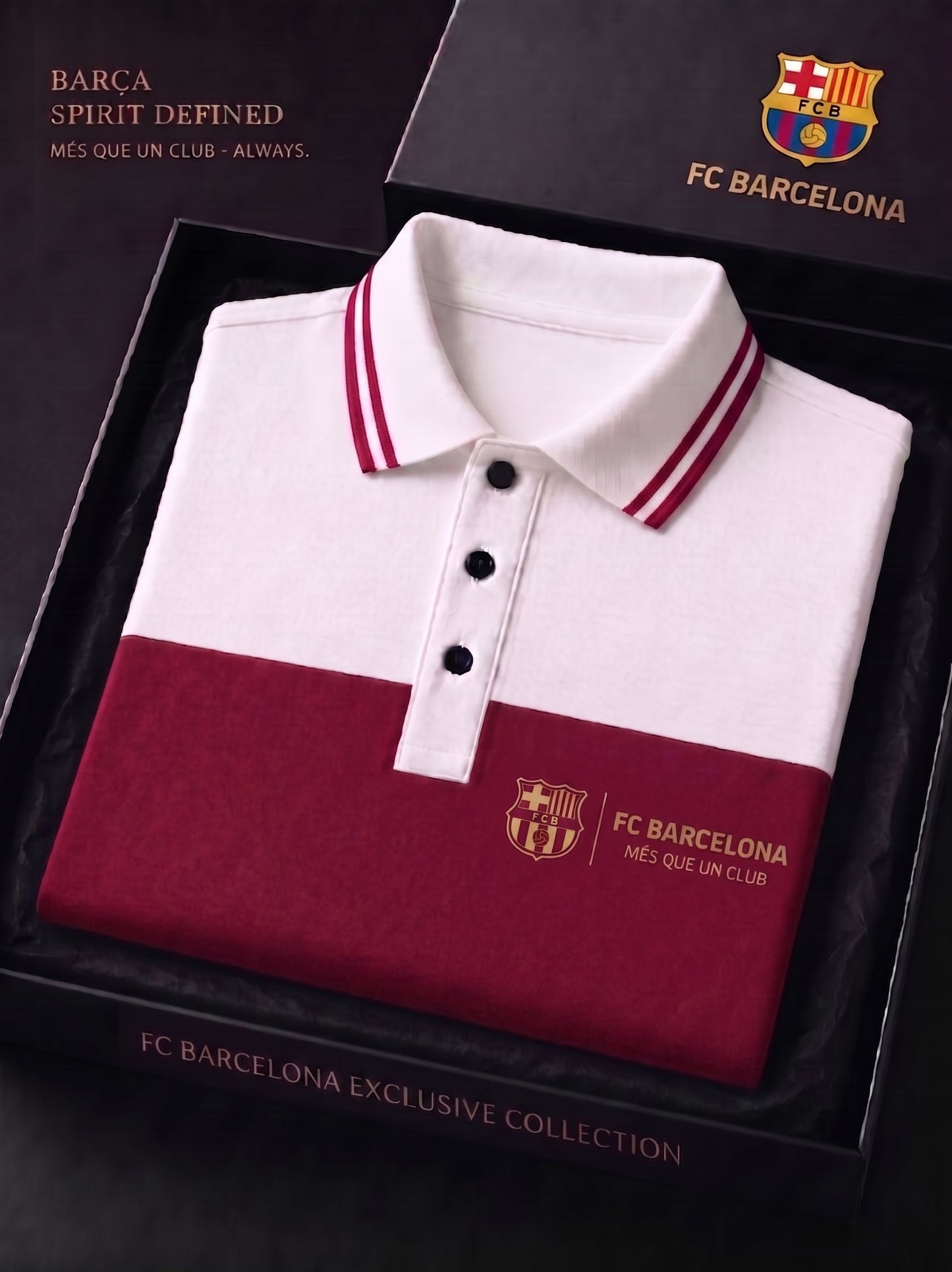 Barca Mes Que Un Club Polo , Barca Shirt , Barca 2026 Shirt V3