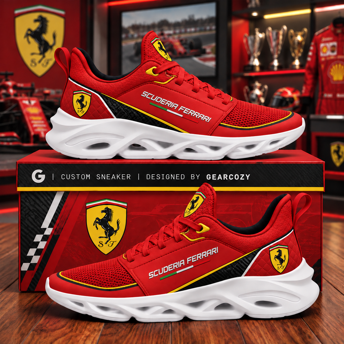 Scuderia Ferrar Racing Chunky Custom Sneaker