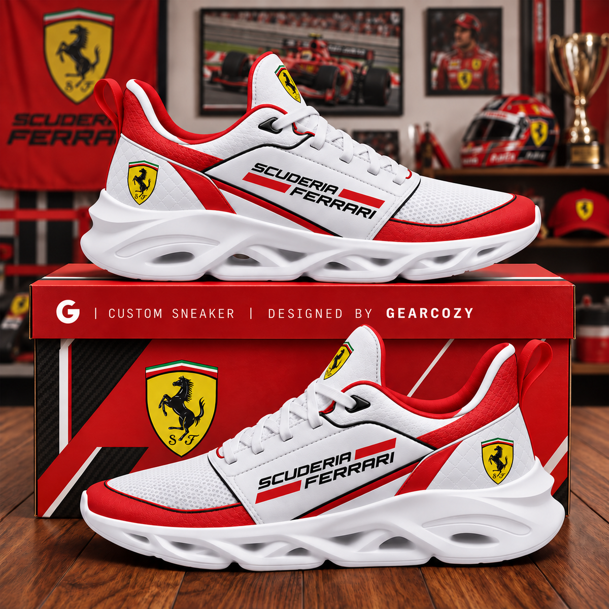 Scuderia Ferrar Racing Chunky Custom Sneaker V2