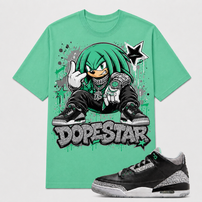 "DOPE STAR" Shirt To Match AJ 3 Retro ‘Green Glow’, AJ 3 Matching Shirt