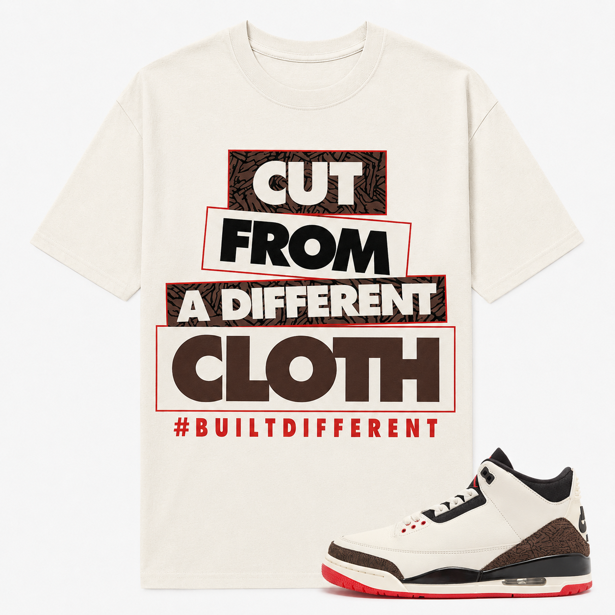 CUT FROM A DIFFERENT CLOTH Shirt To Match AJ 3 Retro World's Best Dad, AJ 3 Matching Shirt