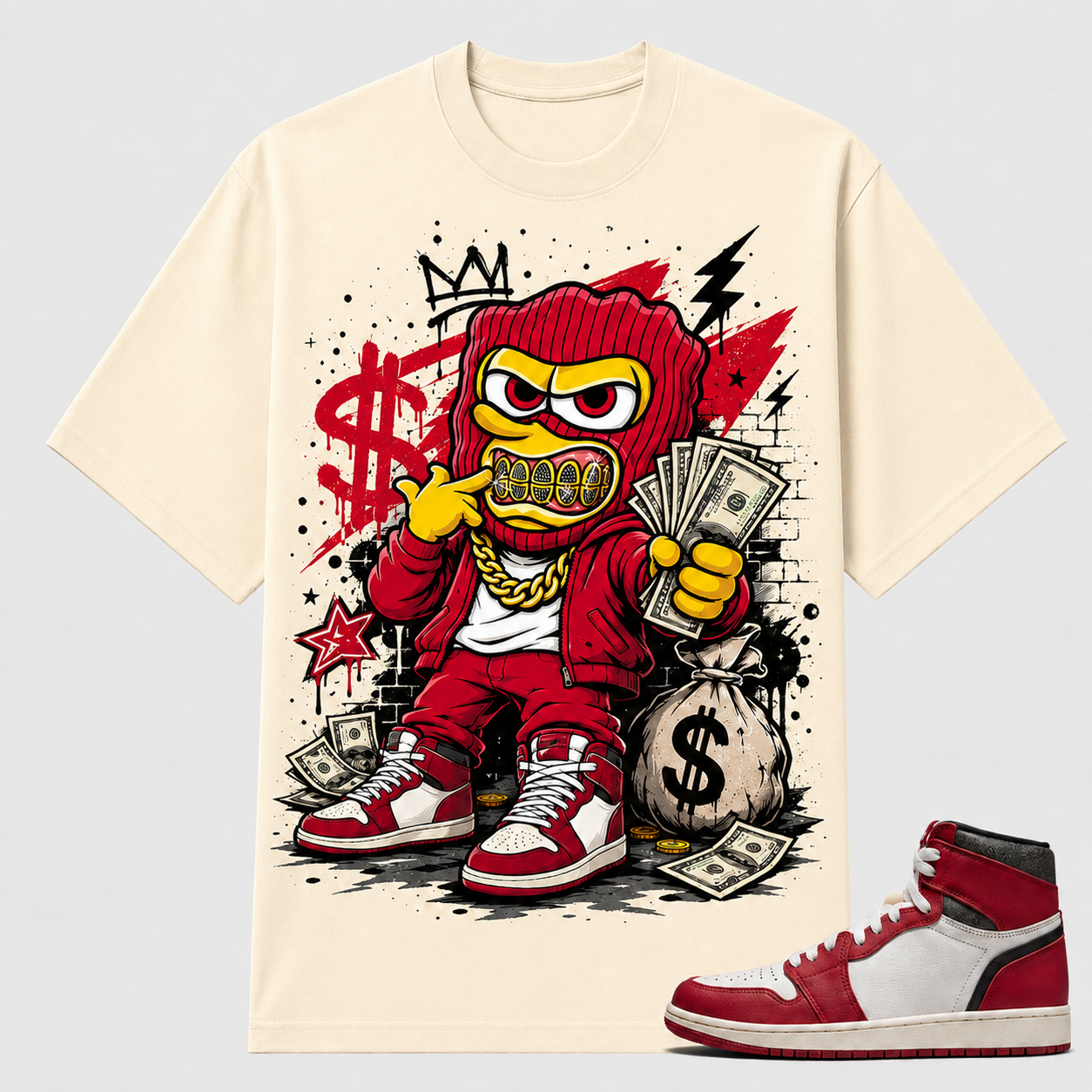 MONEY GANGZ Shirt To Match AJ 1 Retro High Lost & Found, AJ 1 Matching Shirt