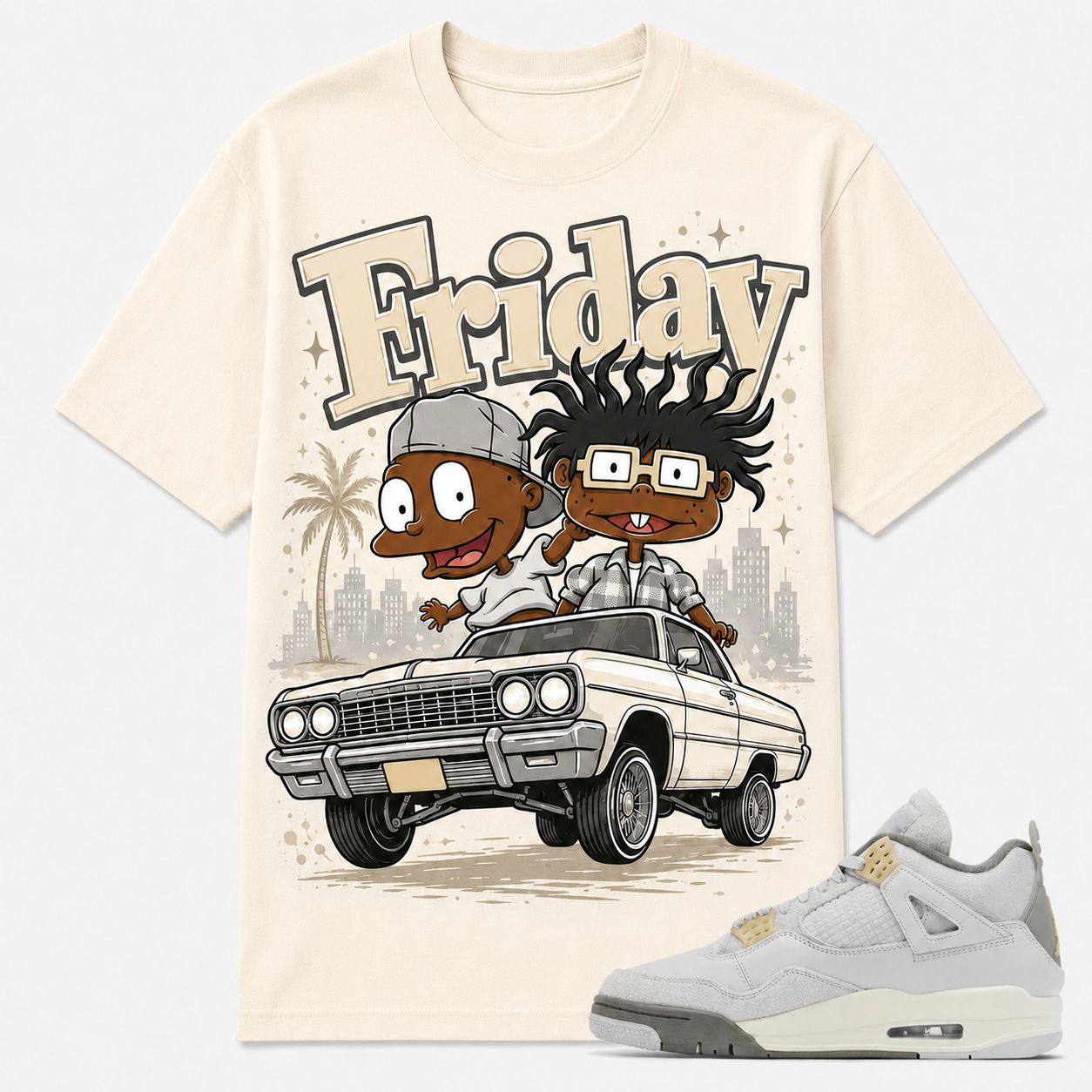 FRIDAY Shirt To Match AJ 4 Retro SE Craft, AJ 4 Matching Shirt