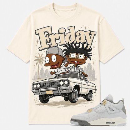 FRIDAY Shirt To Match AJ 4 Retro SE Craft, AJ 4 Matching Shirt