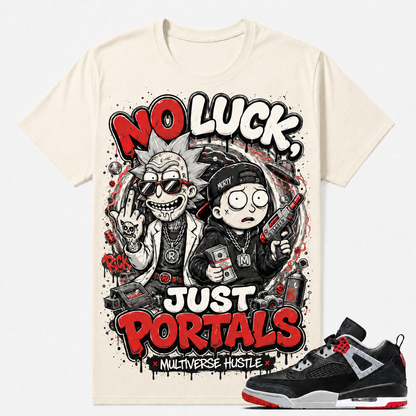 NO LUCK JUST PORTALS Shirt To Match JD Spizike Low, JD Spizike Low Matching Shirt