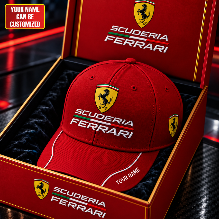 Scuderia Ferrar Racing Cap, Personalized Racing Cap V2