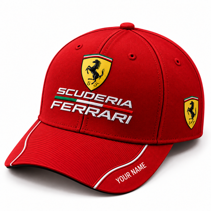 Scuderia Ferrar Racing Cap, Personalized Racing Cap V2