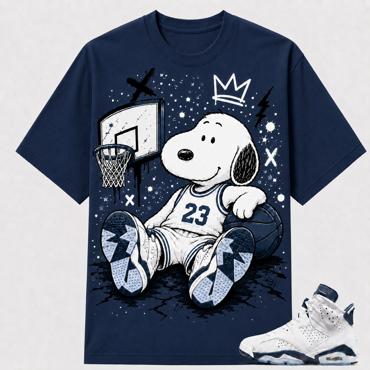 SNOOP X BASKETBALL Shirt To Match AJ 6 Retro ‘Midnight Navy’, AJ 6 Matching Shirt