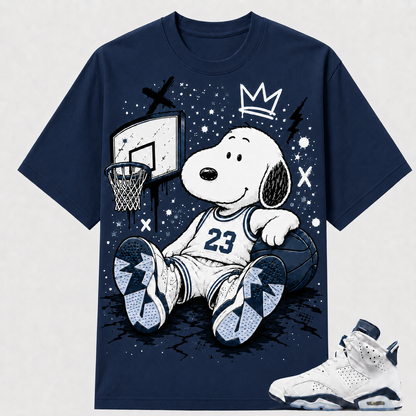 SNOOP X BASKETBALL Shirt To Match AJ 6 Retro ‘Midnight Navy’, AJ 6 Matching Shirt