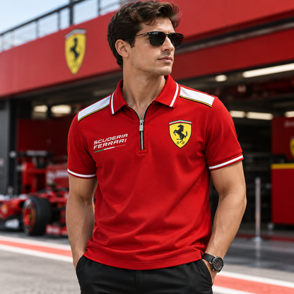 Scuderia Ferrar Racing Zip Polo