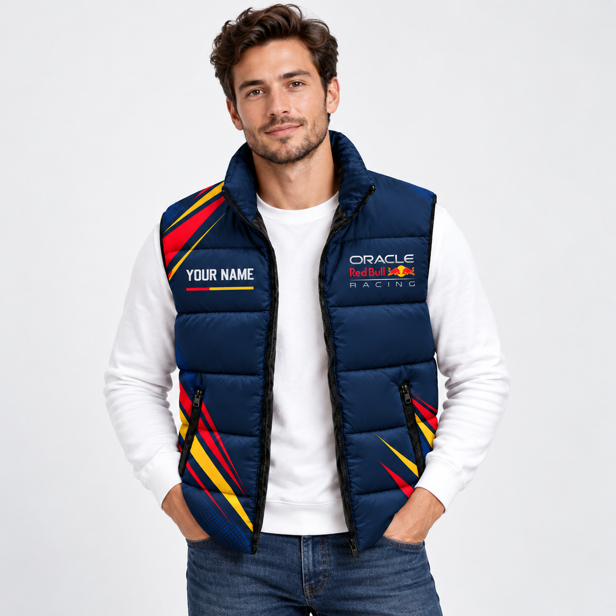 Oracle Red Bll Racing Sleeveless Windproof Puffer Jacket