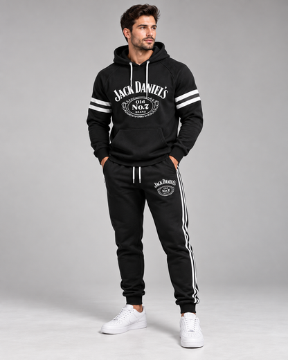 Jack Dani Old No.7 Brand All Over Printed Hoodie and Sweatpants Set