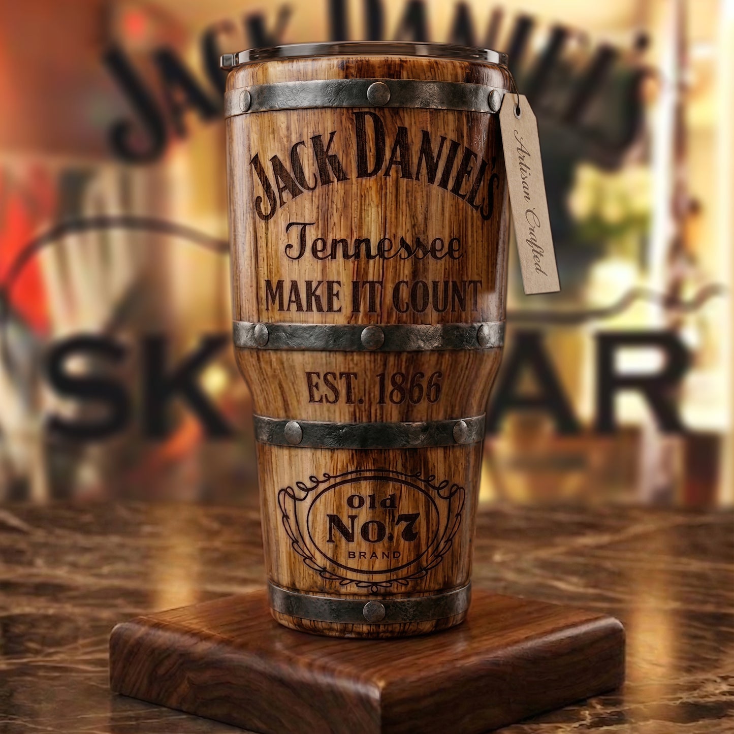 Jack Dani EST. 1866 Insulated Tumbler 30oz V11 , Jack Dani Tumbler 40oz