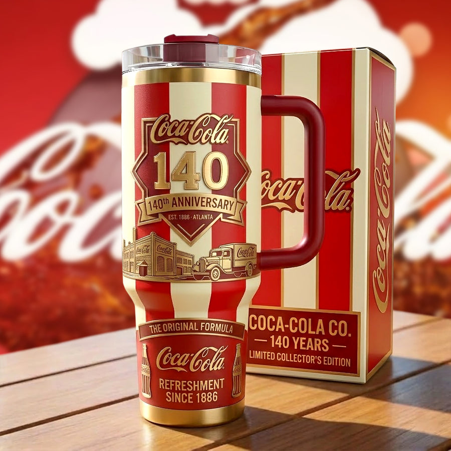 Cola 140TH Anniversary Insulated Tumbler 30oz V4 , Cola Tumbler 40oz