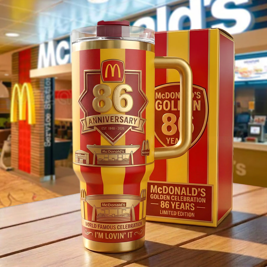 Mc Donald's 86TH Anniversary Insulated Tumbler 30oz , Mc Donald's Tumbler 40oz
