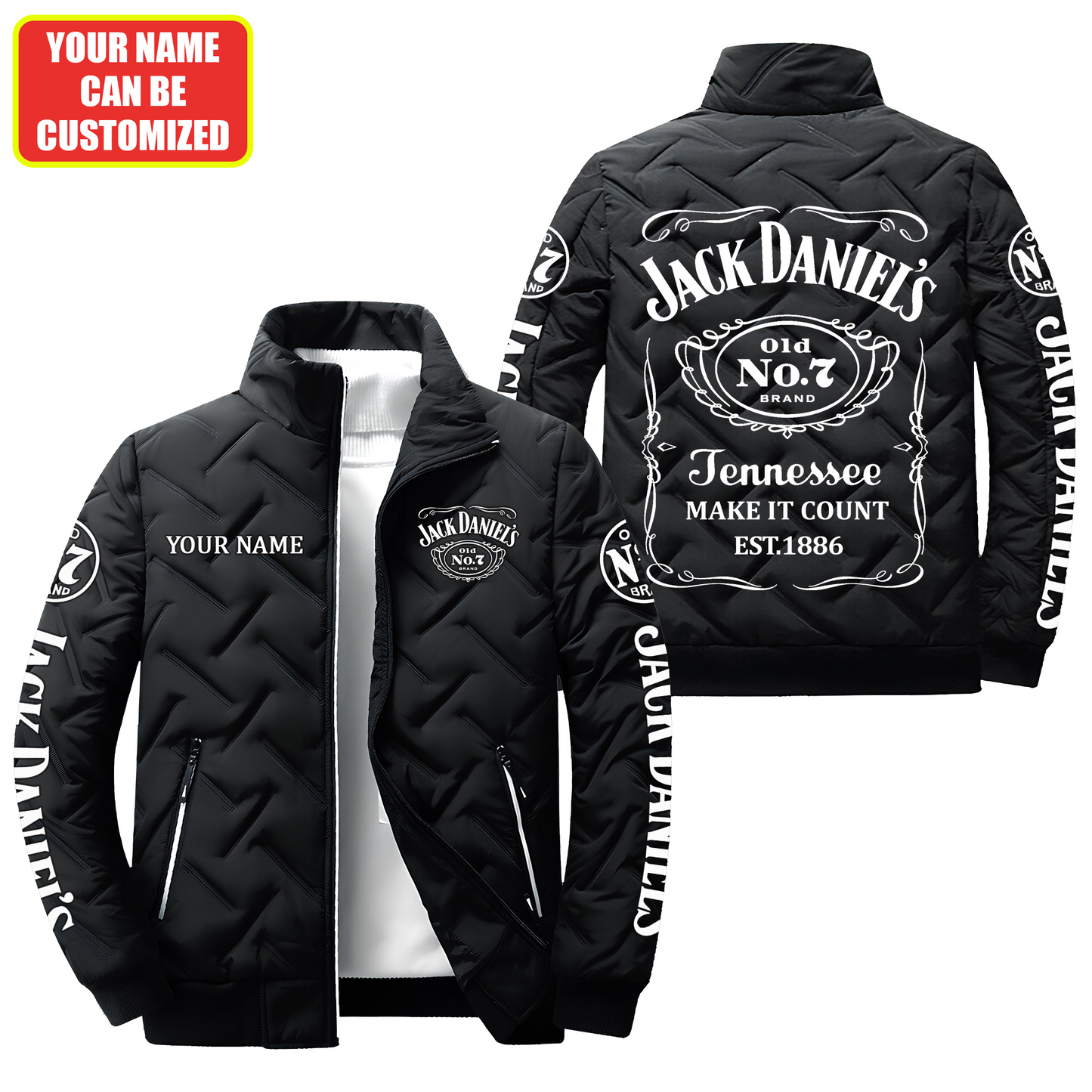 Personalized Jack Dani Old No.7 Brand Puffer Jacket V3