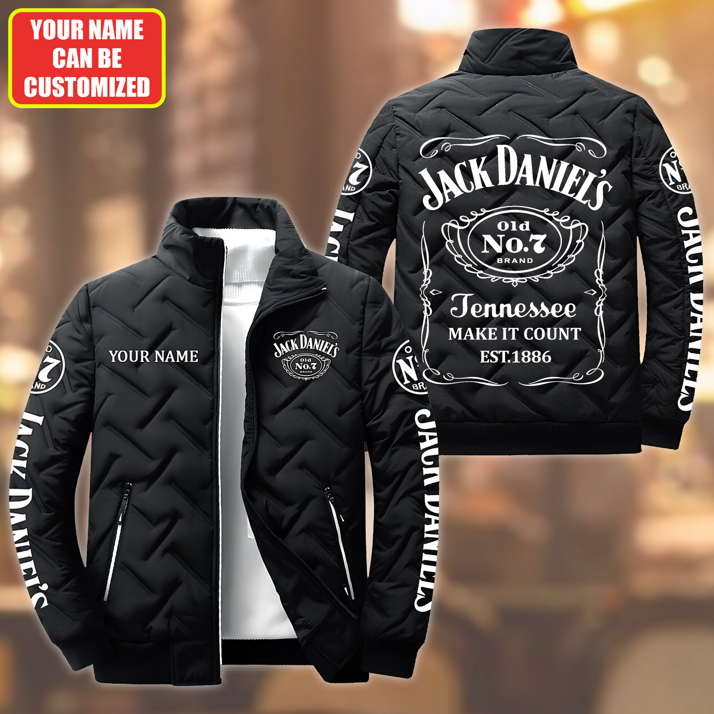 Personalized Jack Dani Old No.7 Brand Puffer Jacket V3