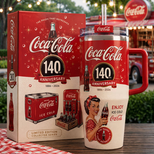 Cola 140th Anniversary Insulated Tumbler 30oz V19, Cola Tumbler 40oz (1886 - 2026)