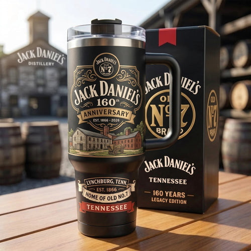 Jack Dani 160TH Anniversary Insulated Tumbler 30oz V8 , Jack Dani Tumbler 40oz