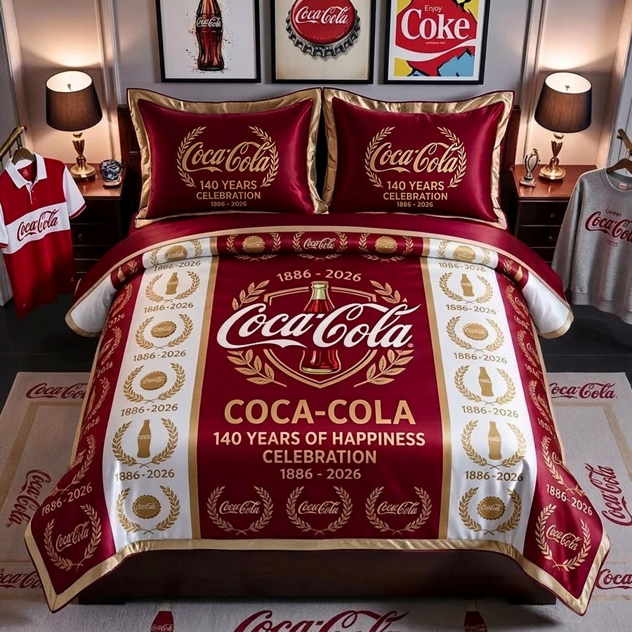 Cola 140TH Anniversary Pattern Bedding Set