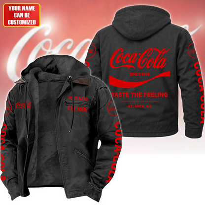 Personalized Cola Taste The Feeling Fur lining Paddle Jacket